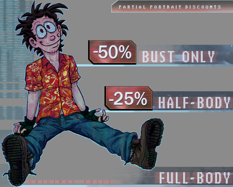 partial portrait discounts